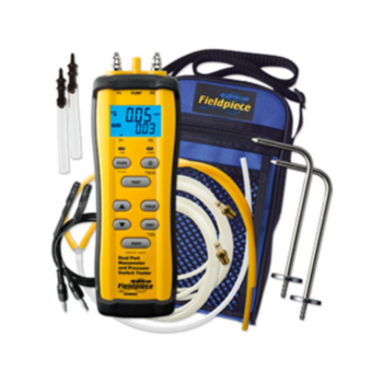 Pressure Tester, Dual Port Manometer and Switch, 17.4 psi