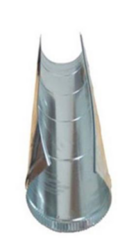 Duct Pipe, Joint Snap Lock, Beaded, 20 in, 36 in LG, Steel