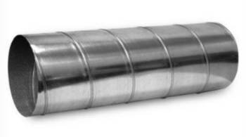 Pipe, Spiral, 10 in, 10 ft LG, 26 gauge Wall THK, 10 in wg
