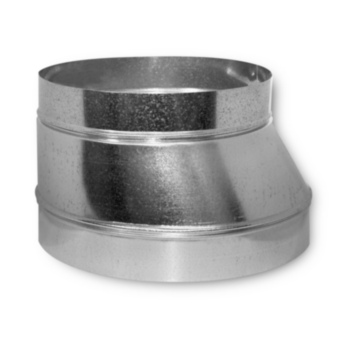 Duct Reducer, Spiral Eccentric, Round, 12 in x 10 in