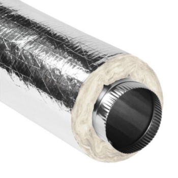 Duct Sleeve, Rip Stop Insulated Sleeve, 16 in Dia, 5 ft LG