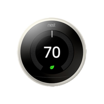 Thermostat, Smart, Nest Learning Control, White, LCD