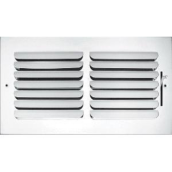 Blade, 1-Way Stamped Curved, 14 in WD, 8 in HT, Steel, White