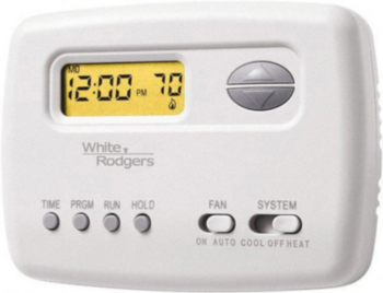 Thermostat, Programmable, 1 degF, Premier White, 24 VAC