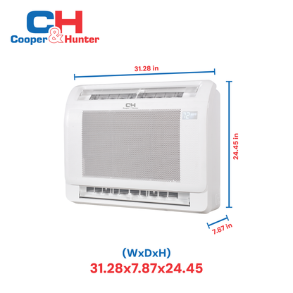 Cooper&Hunter 18,000 BTU Hyper Single Zone Floor Console Minisplit Heat Pump System R454B 230V