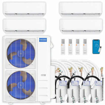 MRCOOL DIY 5th Gen 4-Zone Ductless Mini Split AC & Heat Pump 55000 BTU (6K+6K+6K+9K), Wall Mount Units, 230V