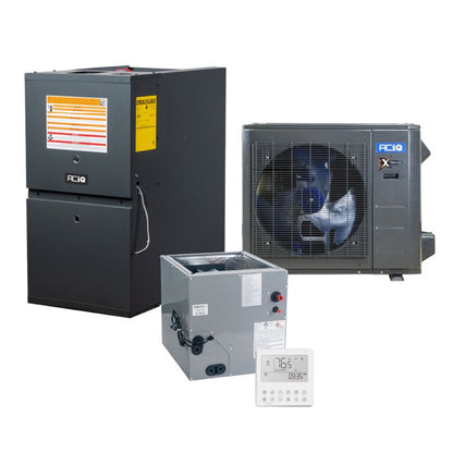 ACIQ Extreme Series 2.5 Ton 16 SEER2 80% AFUE 80,000 BTU Low NOx Furnace & Heat Pump System - R454B Inverter Downflow / Horizontal