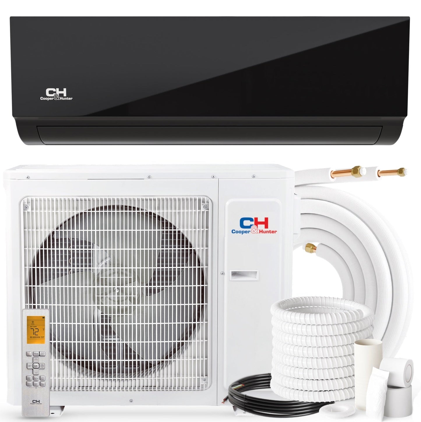 Cooper&Hunter 12,000 BTU Olivia Midnight Single Zone Wall Mount Minisplit Heat Pump System R454B 230V