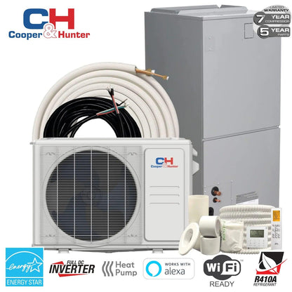 Cooper&Hunter 36,000 BTU High Efficiency Multi Position Air Handler Unit Ducted Heat Pump Split System R454B 230V