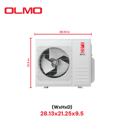 OLMO Sierra Series 18,000 BTU 230V Single Zone Wall Mount Air Conditioner and Heat Pump Mini Split with WI-FI and 16FT Installation Kit Included OS-18SRW-230VI + OS-18SR-230VO
