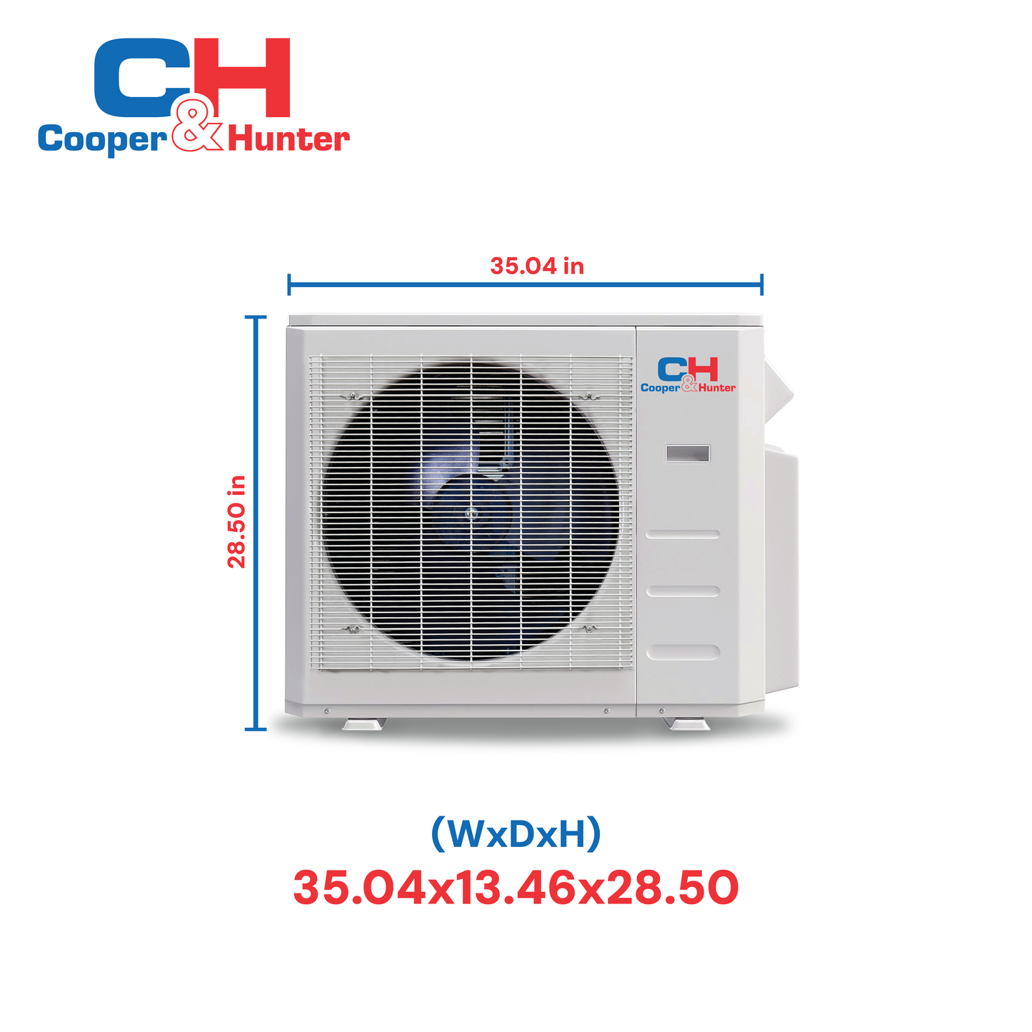Cooper&Hunter 18,000 BTU Single Zone Slim Duct Ducted Minisplit Heat Pump System R454B 230V