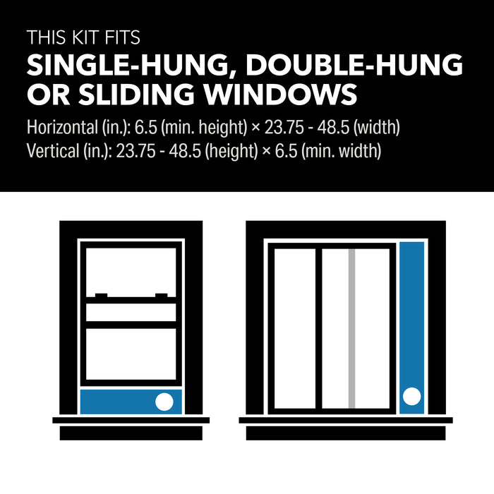 Perfect Aire Replacement Window Exhaust Kit, 5.92" diameter hose for Perfect Aire Portable Air Conditioners