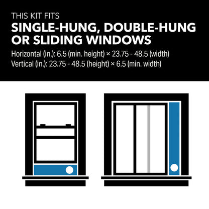 Perfect Aire Replacement Window Exhaust Kit, 5.92" diameter hose for Perfect Aire Portable Air Conditioners