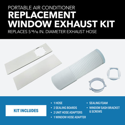 Perfect Aire Replacement Window Exhaust Kit, 5.92" diameter hose for Perfect Aire Portable Air Conditioners