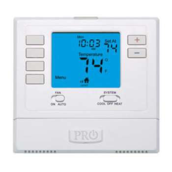 Pro1 IAQ, Thermostat, Programmable, 1 Heat/1 Cool, White