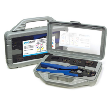 Ratchet Action Crimp Tool Kit, Dies, 3 Components