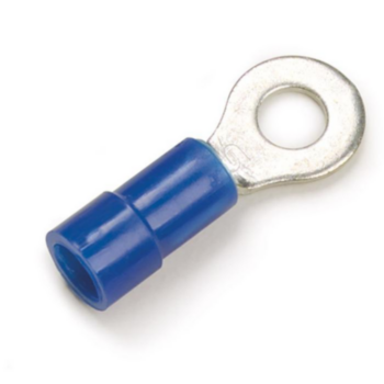 Cable Terminal, Ring Tongue, 22 to 18 AWG, #6 Stud, Vinyl