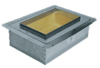Duct Box, Register, 10 in Dia, 14 in WD, 4 in HT, 14 in LG