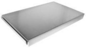 End Cap, Trunk Duct, 24 in x 8 in x 21 gauge, Galv Steel