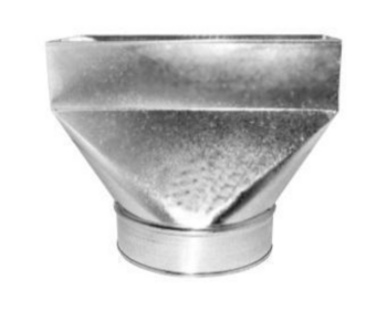 Duct Boot, 3.25 in WD, 12 in LG, 6 in Collar