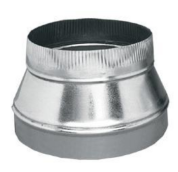 Duct Reducer, Sure-Fit, 6 in x 5 in, Crimped, 30 gauge THK