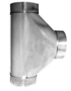Pipe Tee, Full Flow, 14 in x 14 in x 14 in, One Male Crimp