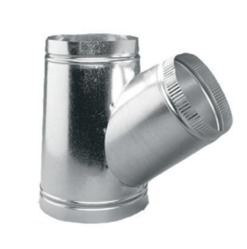 Duct Wye, Tee Sealed, 10 in x 8 in x 8 in, 26 gauge THK