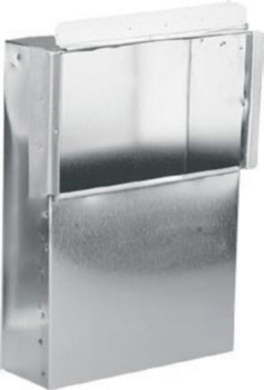 Duct Box, Register, 12 in WD, 4.5 in HT, 6 in LG, 30 gauge