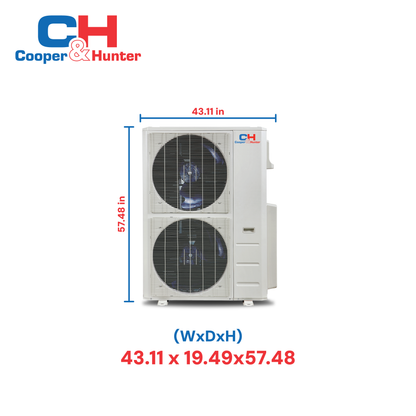 Cooper&Hunter 60,000 BTU Single Zone Slim Duct Ducted Minisplit Heat Pump System R454B 230V