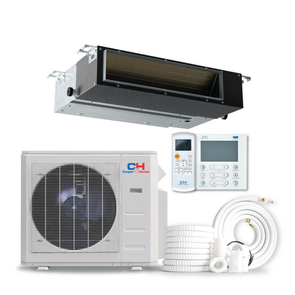 Cooper&Hunter 12,000 BTU Single Zone Slim Duct Ducted Minisplit Heat Pump System R454B 230V