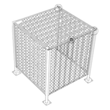 Cage, Air Conditioner, 4 in x 4 ft, Steel