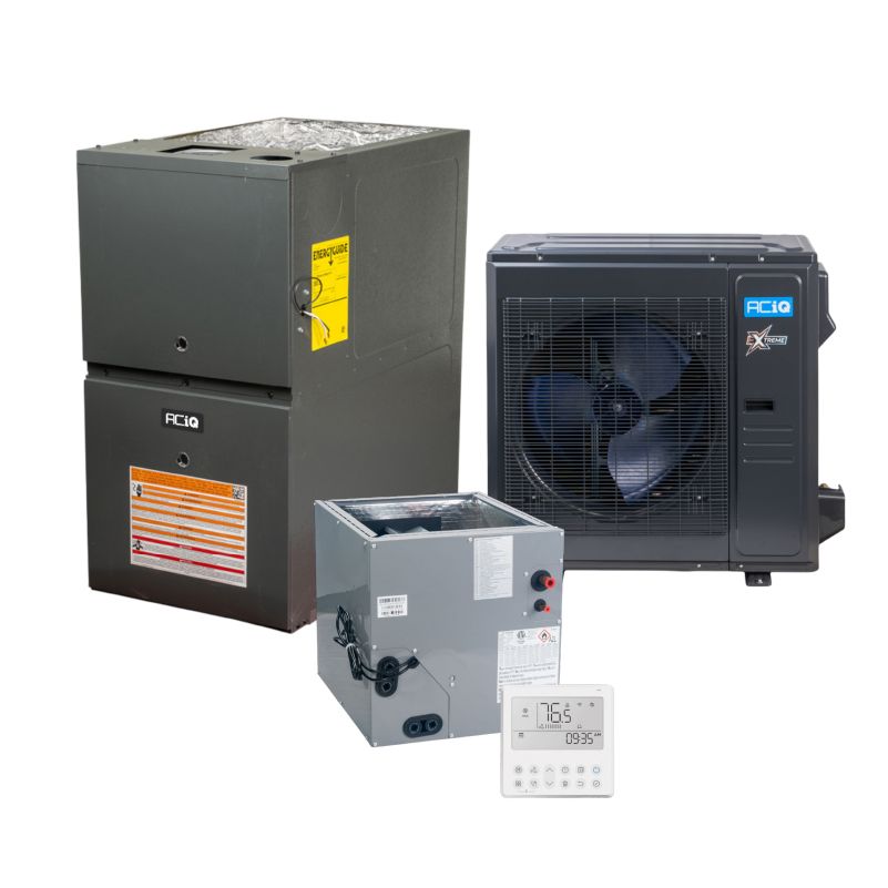 ACIQ Extreme Series 4 Ton 14.5 SEER2 80% AFUE 80,000 BTU Low NOx Furnace & Heat Pump System - R454B Inverter Upflow / Horizontal
