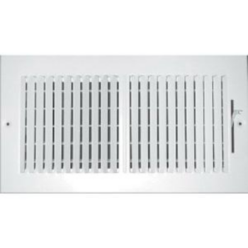 Ceiling Register, 2-Way Stamped, 20 in x 6 in, Steel, White