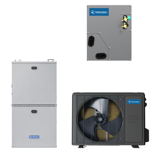 MRCOOL 4 Ton Central Universal Air Conditioner and 96% AFUE, 80K BTU 21" Gas Furnace Split System - Upflow or Horizontal