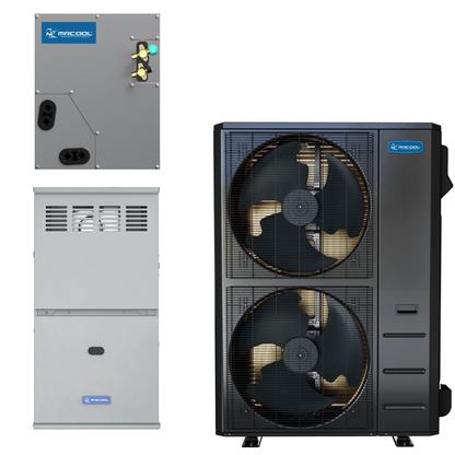 MRCOOL 5 Ton Central Universal Air Conditioner and 80% AFUE, 120K BTU 24.5" Gas Furnace Split System - Upflow, Horizontal, or Downflow