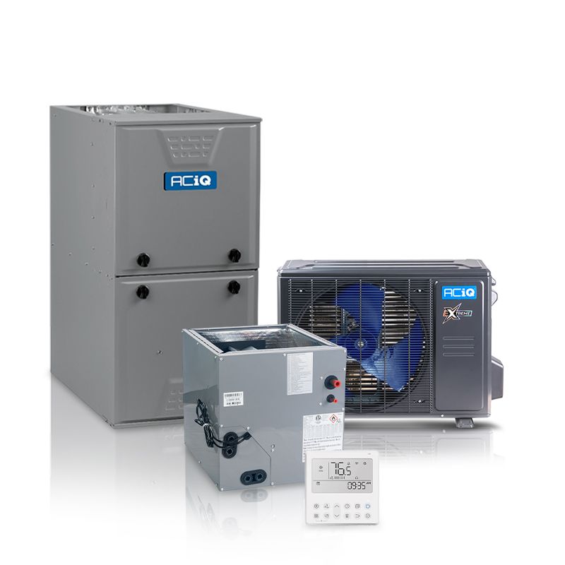 ACIQ Hybrid 1.5 Ton 16.1 SEER2 96% AFUE 80,000 BTU ACIQ Furnace and High Efficiency Heat Pump System | Extreme Series - R454B - Multi-Positional