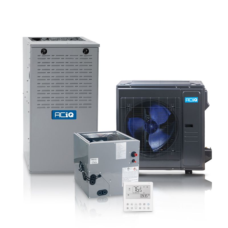 ACIQ Hybrid 3 Ton 14.7 SEER2 80% AFUE 45,000 BTU Furnace and High Efficiency Heat Pump System | Inverter - R454B - Multi-Positional