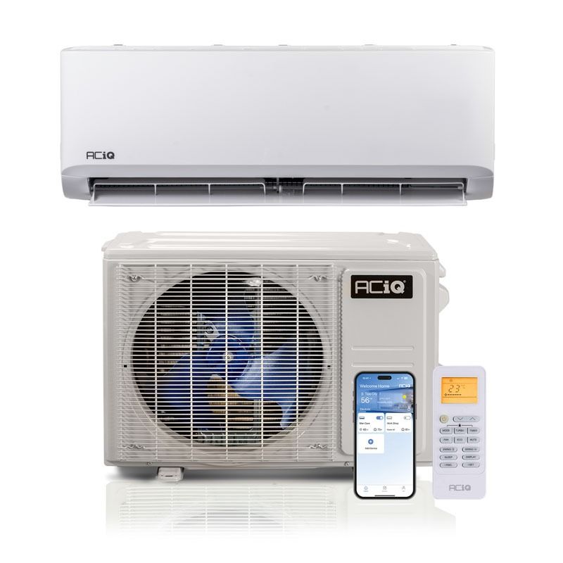 ACIQ 12,000 BTU ACIQ Standard 23.2 SEER2 Single Zone Wall Mount Mini Split Heat Pump System - R454B | 115V