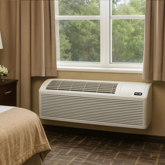 ACiQ 9,000 BTU PTAC Heat Pump Air Conditioner Unit with 3.5KW Electric Heater | R32