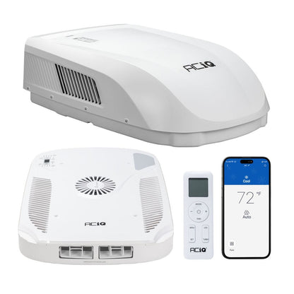 ACIQ RV Air Conditioner 15,000 BTU Rooftop with Heat Pump, Non-Ducted, 115V – Camper RV Rooftop AC – White