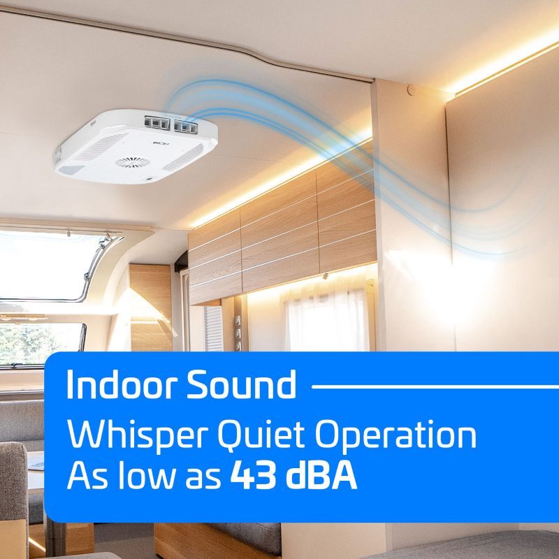 ACIQ RV Air Conditioner 15,000 BTU Rooftop with Heat Pump, Non-Ducted, 115V – Camper RV Rooftop AC – White