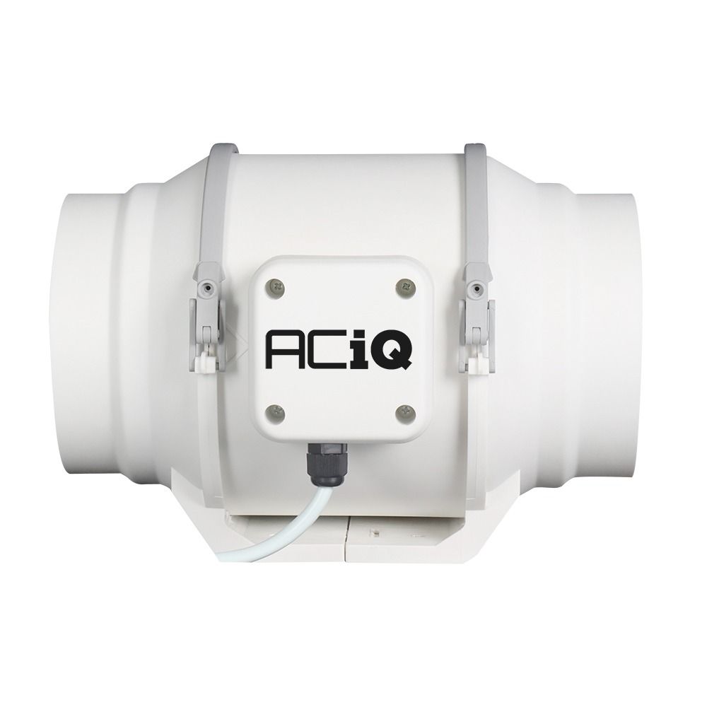 ACiQ 8 Inch Mixed Flow Inline Duct Fan - White