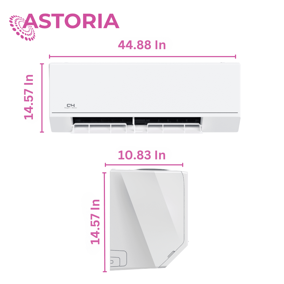 Cooper&Hunter 30,000 BTU Astoria Single Zone Wall Mount Minisplit Heat Pump System R410A 230V