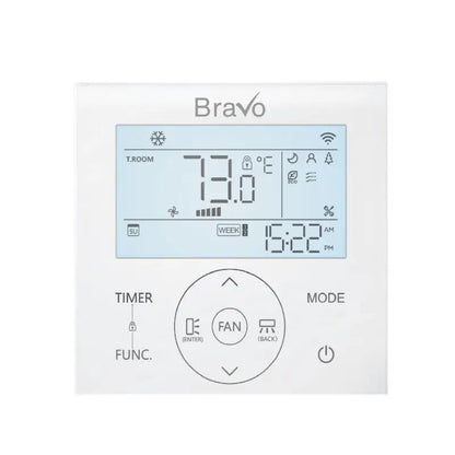 Bravo 18,000 BTU 22.0 SEER2 Single Zone Concealed Duct Mini Split System w/ 16ft Installation Kit | Pisa series - R32 | 230V