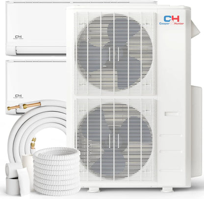 Cooper&Hunter Olivia 2-Zone Ductless Mini Split AC & Heat Pump 55000 BTU (9K+36K), Wall Mount Units, 230V - R410A