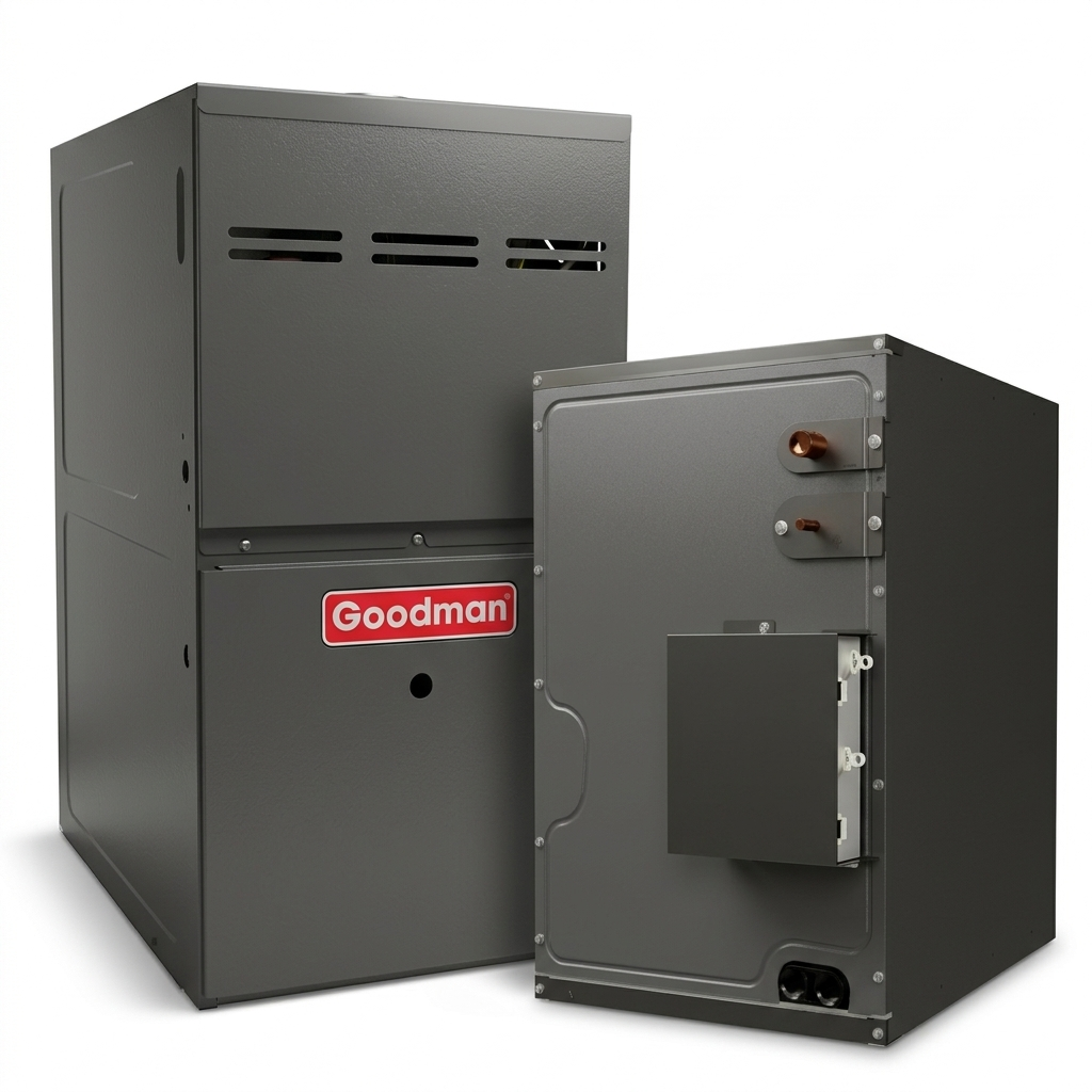 Goodman 5 Ton 80% AFUE Furnace and Coil System - R32 - Upflow/Horizontal