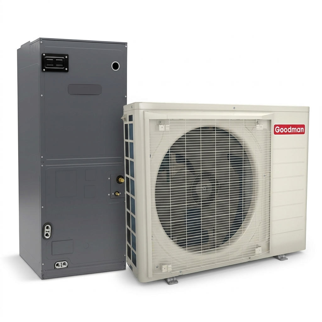 Goodman 24,000 BTU 19.0 SEER2 High Efficiency Multi Position Air Handler Unit Ducted Heat Pump Split System R32 230V