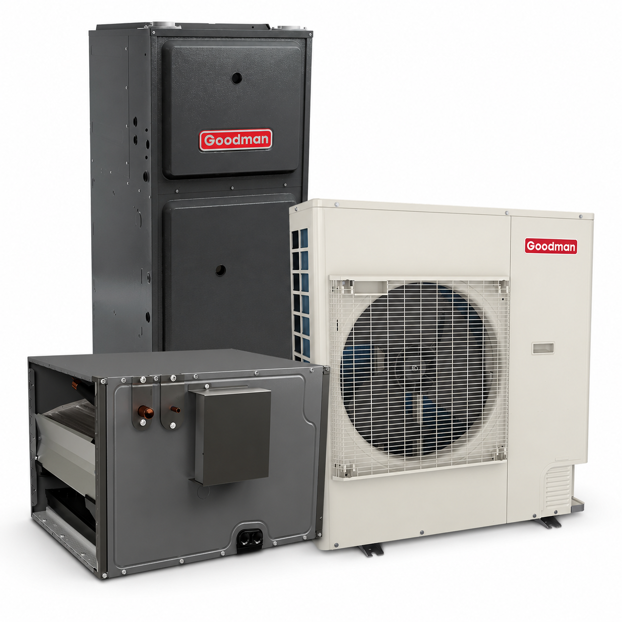 Goodman 3.5 Ton 17.0 SEER2 97% AFUE 80,000 BTU Gas Furnace and R32 Air Conditioner System - Downflow/Horizontal