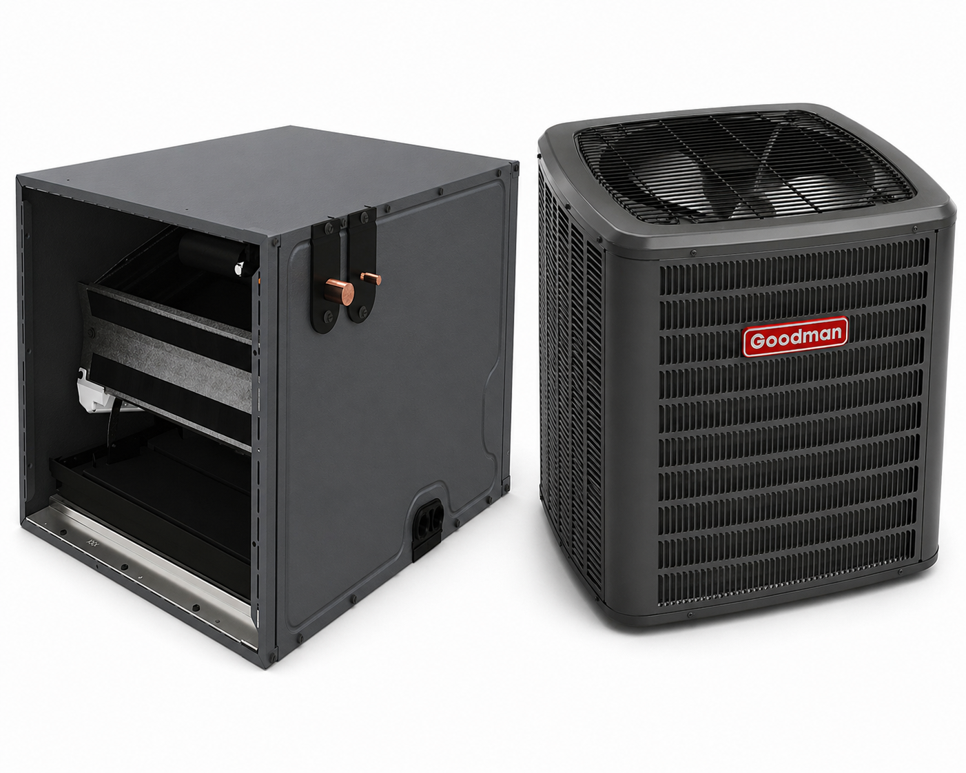 Goodman 2 Ton 14.5 SEER2 Central Air Conditioner Split with 26' inch Horizontal Cased Coil- R32