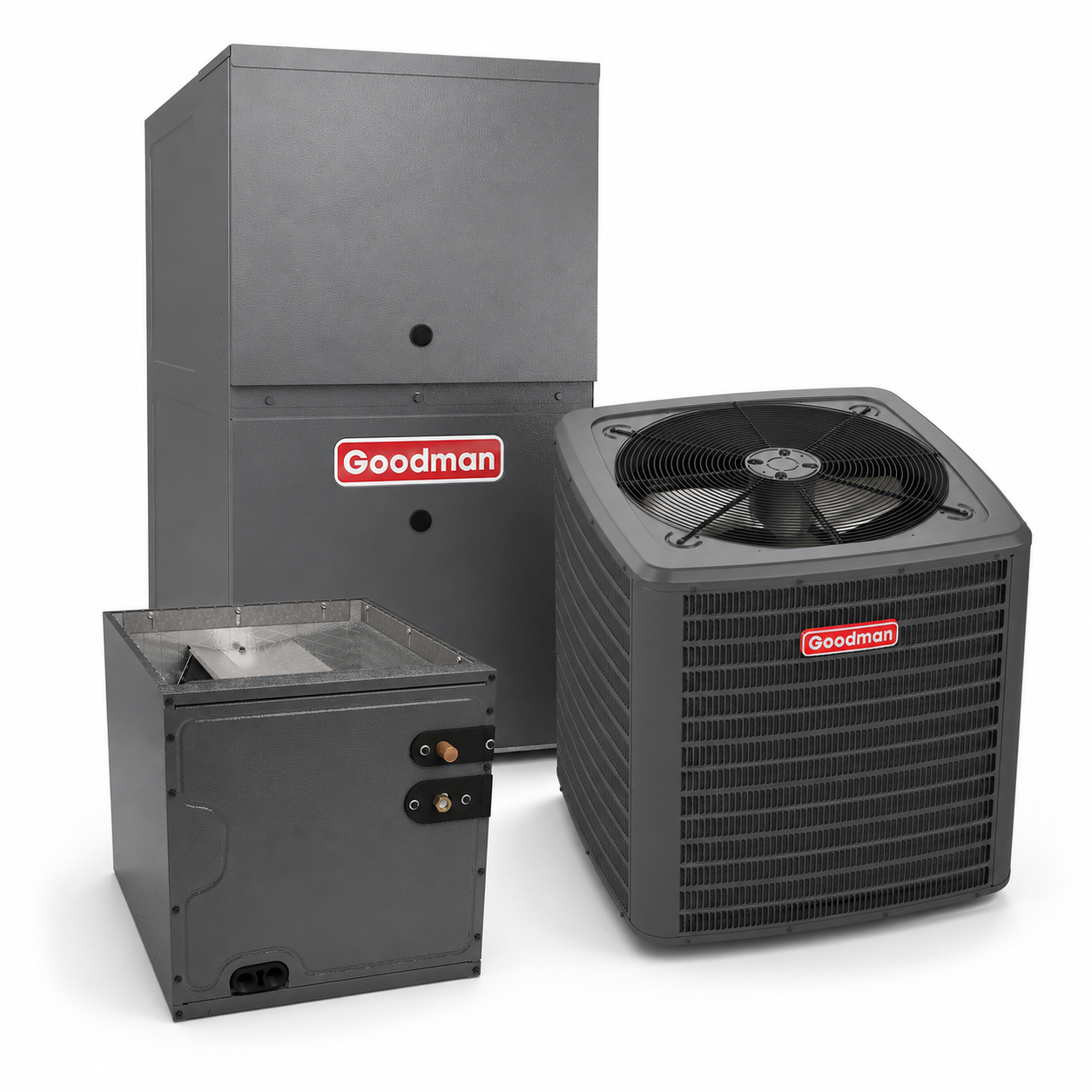 Goodman 2.5 Ton 13.6 SEER2 80% AFUE 60,000 BTU Gas Furnace and R32 Air Conditioner System - Upflow/Horizontal